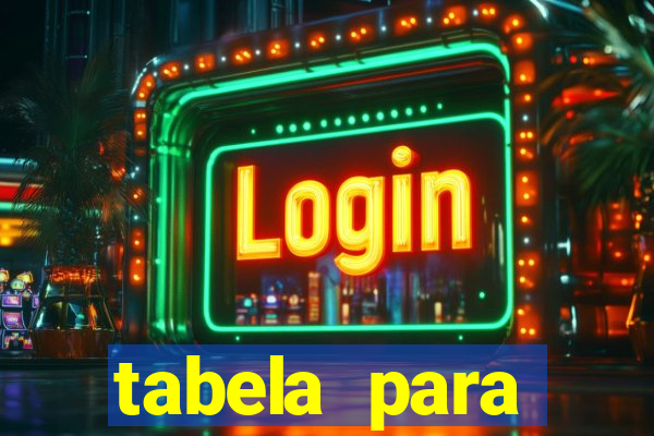 tabela para misturar cores